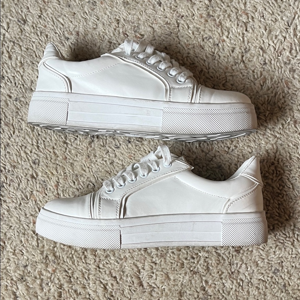 Lulus platform white sneakers